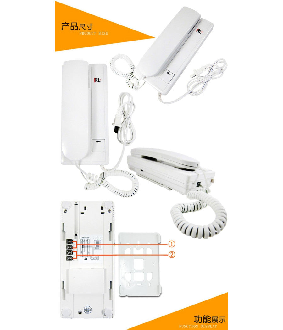 Citofono Cornetta Pulsante Apri Cancello Per Esterno Esterni Apertura 220 Volt         