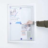 Bacheca per Esterno apertura a libro grigio RAL 7016 4 x A4