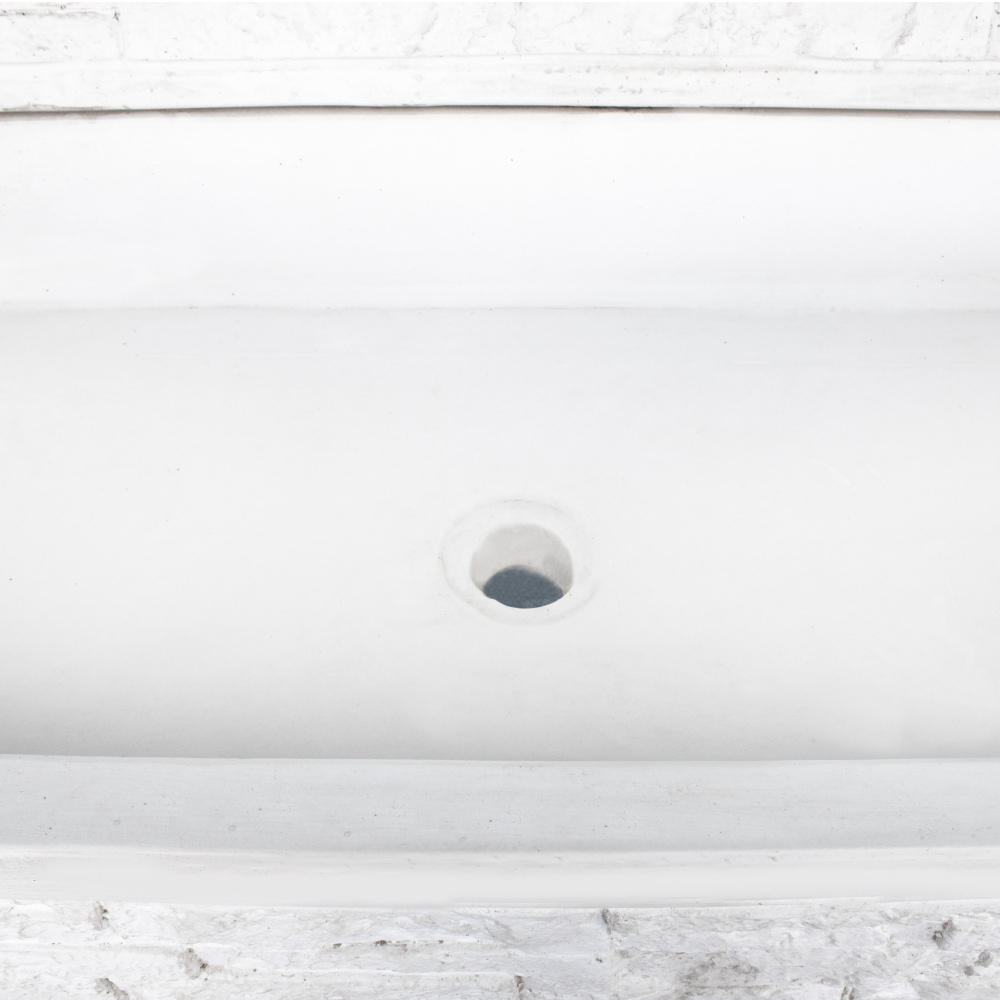 Pilozza lavabo serie muraglietto 100 x 50 x h.20 cm completa piedi frontalino