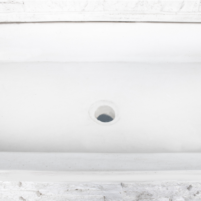 Pilozza lavabo serie muraglietto 100 x 50 x h.20 cm completa piedi frontalino