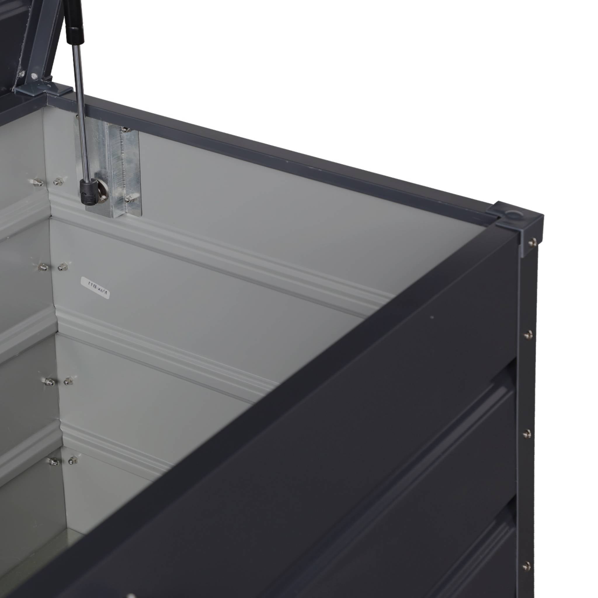 Baule da giardino in metallo, 385l, antracite