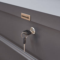 Baule da giardino in metallo, 285l, antracite