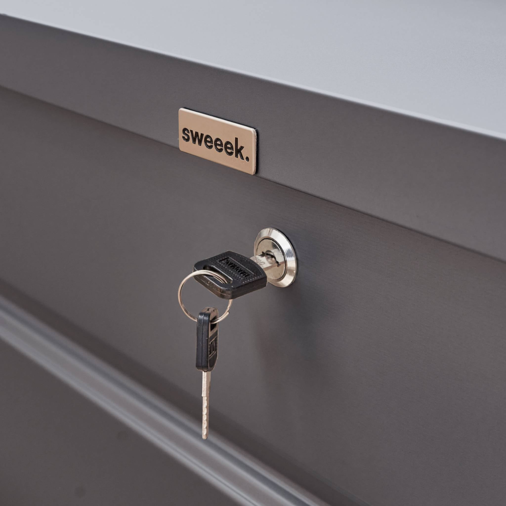 Baule da giardino in metallo, 385l, antracite