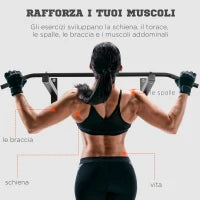 Barra per Trazione a Muro Professionale con Struttura in Acciaio, 113 x 41 x 20cm, Nero