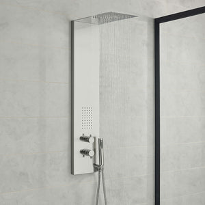 Colonna doccia 3 funzioni acciaio inox bocchetta idro lombare 20x50x110 cm *** finitura- cromo lucido, confezione 1