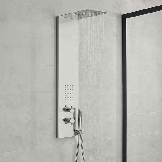 Colonna doccia 3 funzioni acciaio inox bocchetta idro lombare 20x50x110 cm *** finitura- cromo lucido, confezione 1