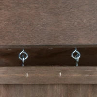 Conigliera in Legno con 4 Ruote, Casetta per Conigli e Rampa, 90x53x59cm, Marrone