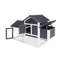 Pollaio in legno con recinto per 3 galline, antracite