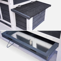 Pollaio in legno con recinto per 3 galline, antracite