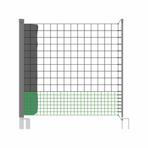 Kit di recinzione in rete modulare per galline, verde