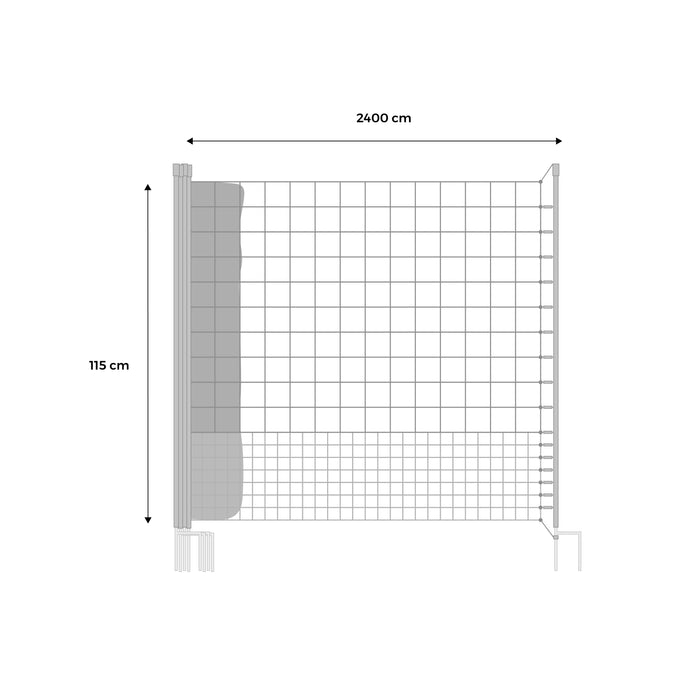 Kit di recinzione in rete modulare per galline