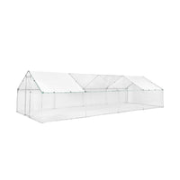 Recinto per pollaio e voliera acciaio galvanizzato, grigio e verde