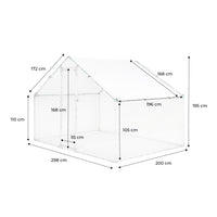 Recinto per pollaio e voliera acciaio galvanizzato, grigio e verde