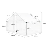 Recinto per pollaio e voliera acciaio galvanizzato, grigio e verde