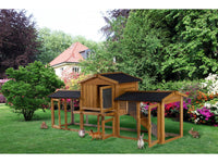 Conigliera in legno "Galina" a 2 ante - Marrone