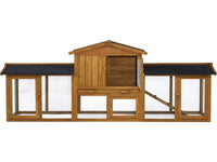 Conigliera in legno "Galina" a 2 ante - Marrone