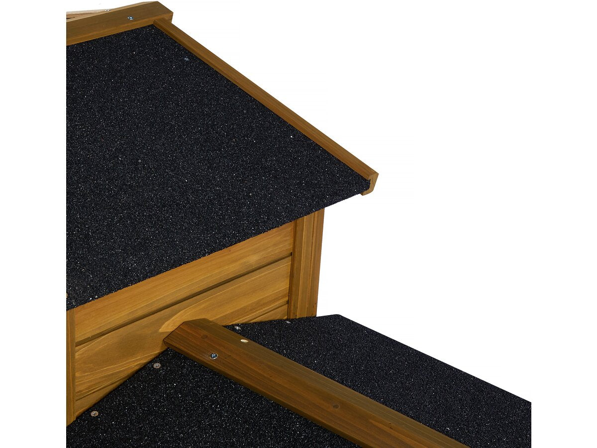 Conigliera in legno "Galina" a 2 ante - Marrone