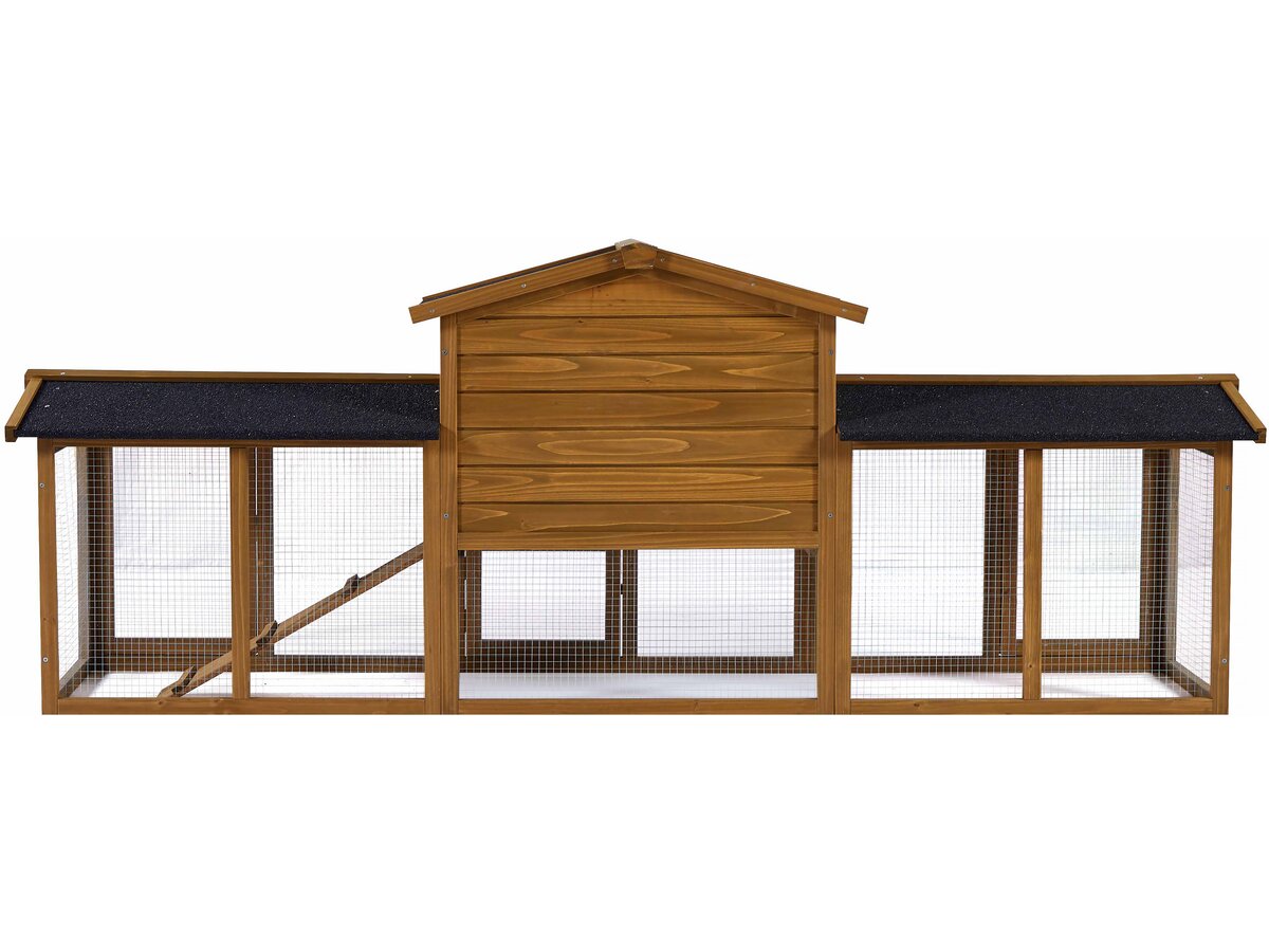 Conigliera in legno "Galina" a 2 ante - Marrone