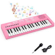 Tastiera pianoforte per bambini 40,5 x 15 x 3,5 cm 8 ritmi e microfono interattivo ABS rosa 20_0017389
