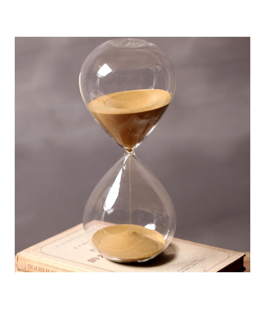 Clessidra In Vetro Design Timer Sabbia Colorata Durata Tempo 5 Minuti         