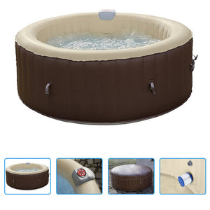 Vasca Spa Idromassaggio Gonfiabile Ispa Con Tappetino E Accessori - 4 Persone