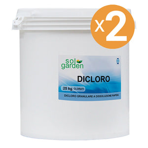 Dicloro Granulare Per Piscina, 2 Confezioni Da 25 Kg