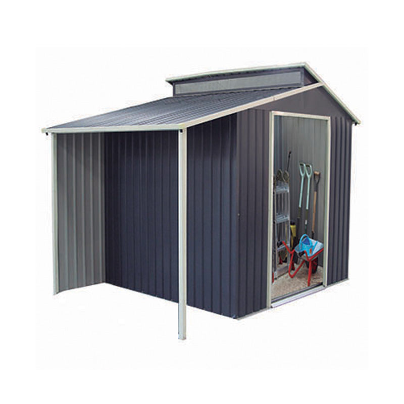 BOX in metallo GREY con porticato 2,93 x 1,29 x h 1,95 m