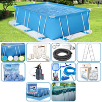 Piscina Fuori Terra Italika® Soft Rettangolare 4,80 X 3,80 H.1,25 M - Kit Plus