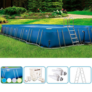 Piscina Fuori Terra Italika® Soft Rettangolare 12,80 X 6,80 H.1,25 M - Kit Base