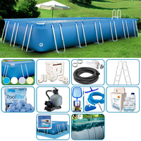 Piscina Fuori Terra Italika® Soft Rettangolare 6,80 X 4,80 H.1,40 M - Kit Plus