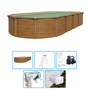 Piscina Fuori Terra Steelwood Omega - 6,10 X 3,65 X H.1,32 M - Kit Base