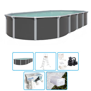 Piscina Fuori Terra Steeldesign Omega - 9,15 X 4,60 X H.1,32 M - Kit Base