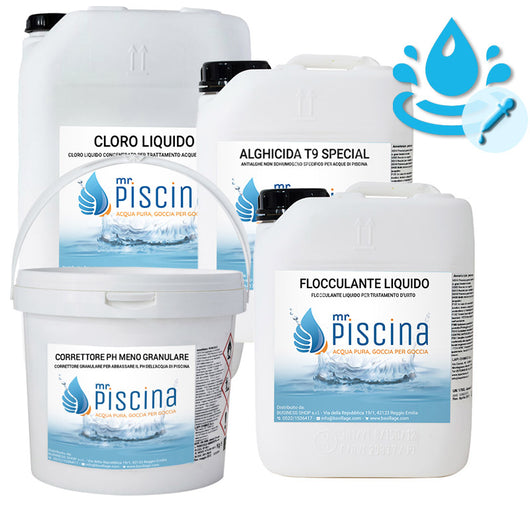 Kit Cloro Control Per Mantenimento Acqua Piscina - Da 55 A 100 Mc
