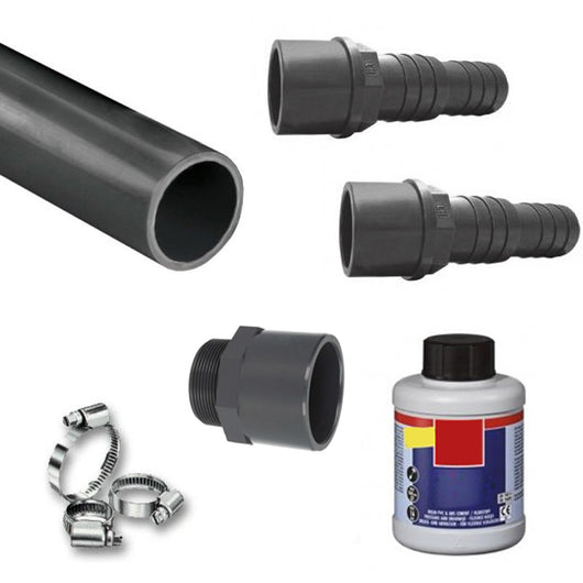 Kit per collegamento pompa dosatrice o sterilizzatore in piscine con tubi  38 mm