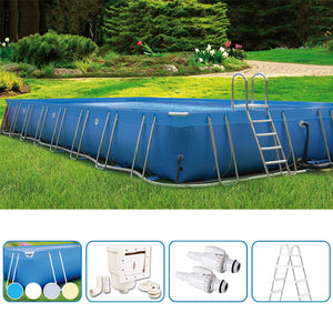 Piscina Fuori Terra Italika® Soft Rettangolare 14,80 X 7,80 H.1,40 M - Kit Base