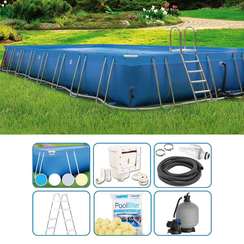 Piscina Fuori Terra Italika® Soft Rettangolare 12,80 X 7,80 H.1,40 M - Kit Pro
