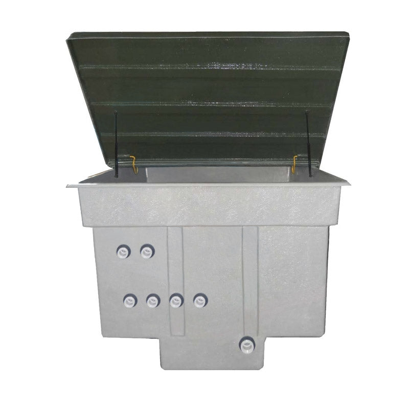 Locale tecnico interrato vuoto GLOBO con coperchio da 2 filtri e 2 pompe - 42 m³/h