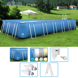 Piscina Fuori Terra Italika® Soft Rettangolare 8,80 X 4,80 H.1,25 M - Kit Base