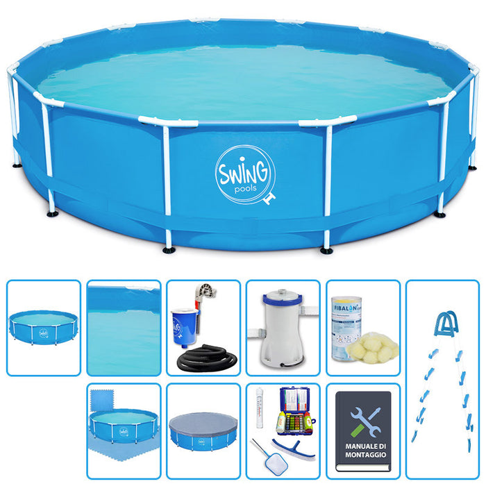 Piscina Fuori Terra Swing Frame  3,66 X H 0,91 M - Kit Pro