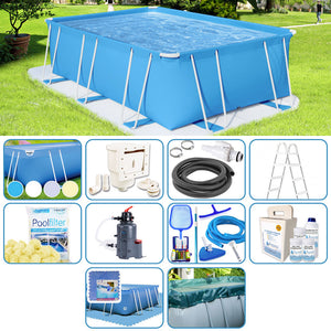 Piscina Fuori Terra Italika® Soft Rettangolare 5,80 X 3,80 H.1,00 M - Kit Plus