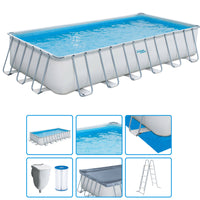 Piscina Fuori Terra Elite Metal Frame Rettangolare 7,32 X 3,66 X H.1,32 M - Kit Easy