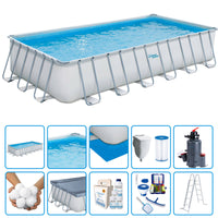 Piscina Fuori Terra Elite Metal Frame Rettangolare 7,32 X 3,66 X H.1,32 M - Kit Pro