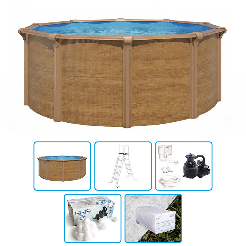 Piscina Fuori Terra Steelwood -  3,65 X H.1,32 M - Kit Base