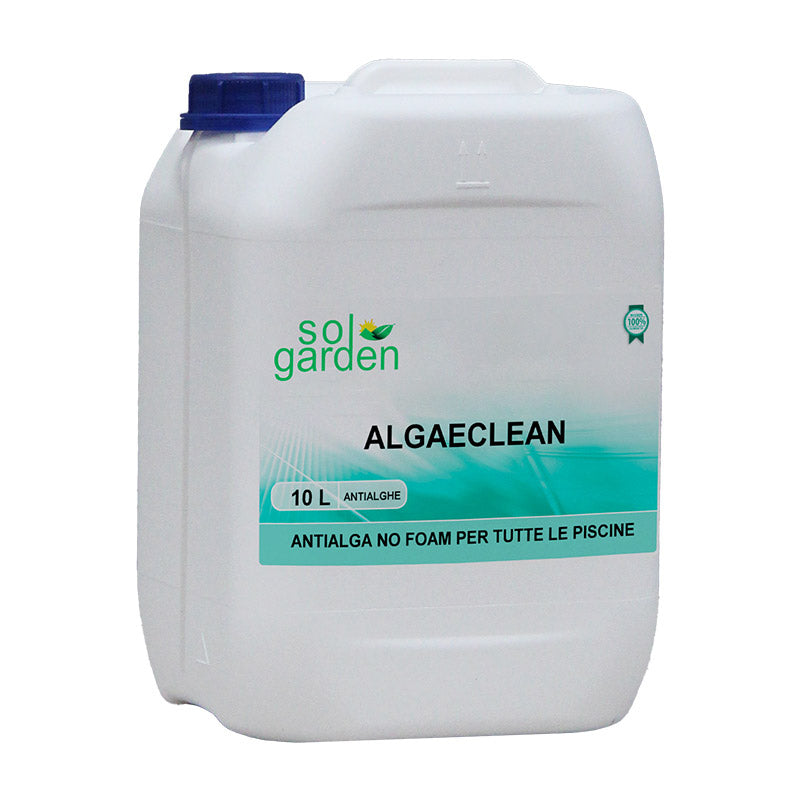 Antialghe Piscina Non Schiumogeno Algaeclean, Confezione Da 10 L