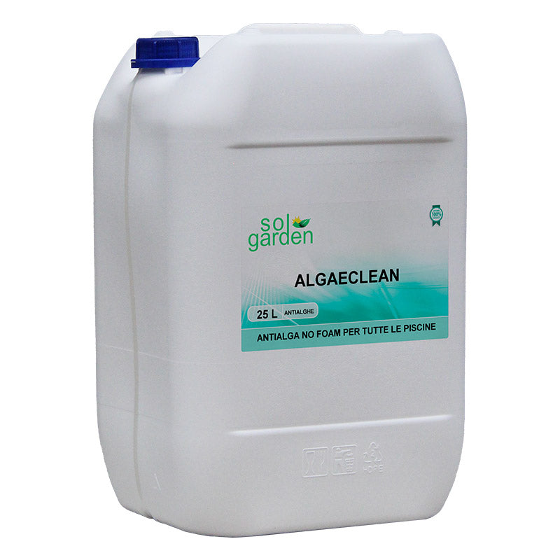 Antialghe Piscina Non Schiumogeno Algaeclean, Confezione Da 25 L