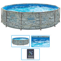 Piscina Fuori Terra Metal Frame Stone Design  3,66 X H.0,91 M