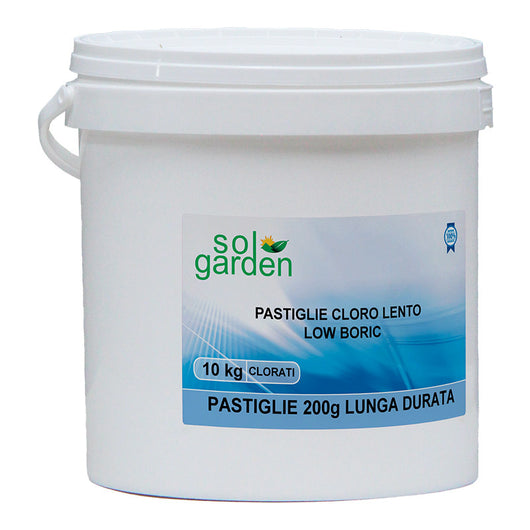 Cloro Per Piscina A Lenta Dissoluzione In Pastiglie Da 200 G, Confezione Da 10 Kg