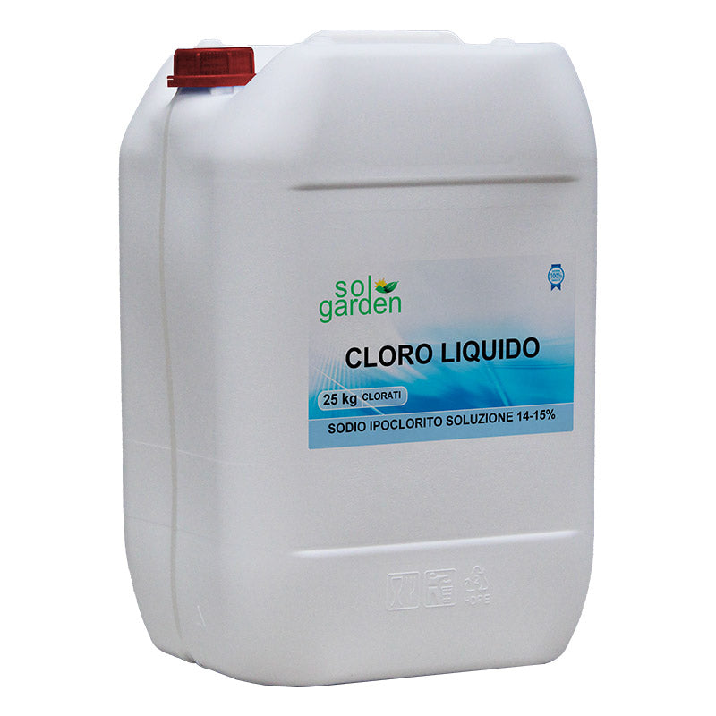Cloro Liquido Per Piscina, Confezione Da 25 L