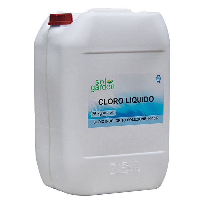 Cloro Liquido Per Piscina, Confezione Da 25 L