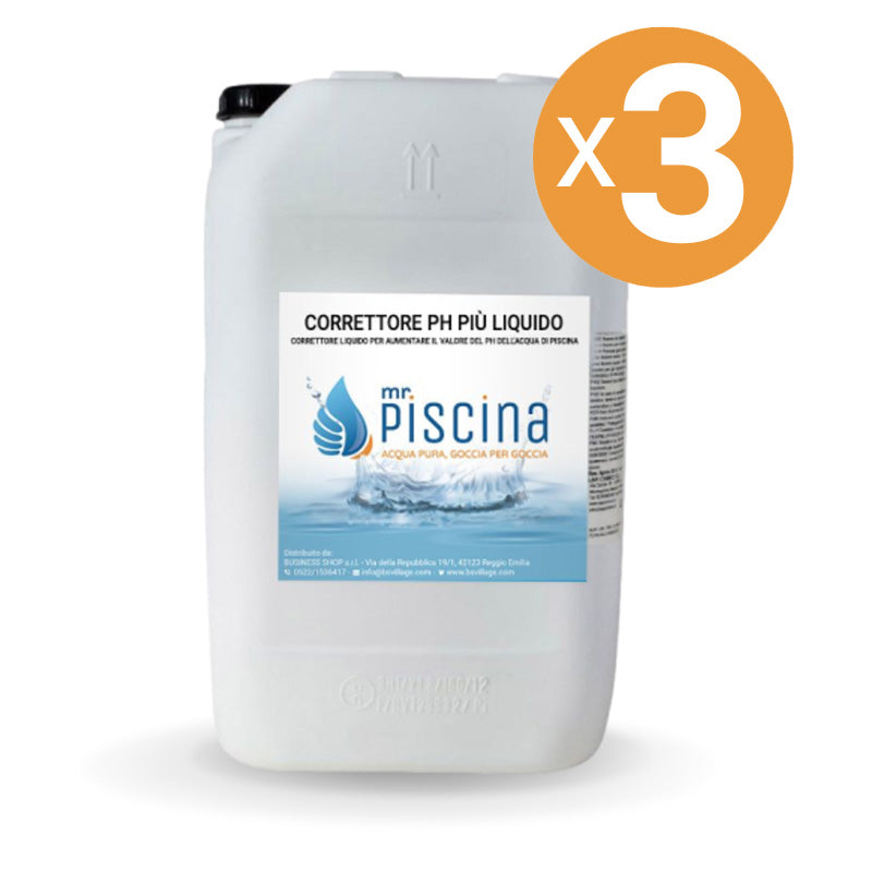 Correttore Ph Più Liquido, 3 Confezioni Da 25 Kg